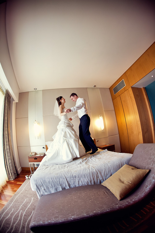 Свадебная фотосъемка в отеле или гостинице